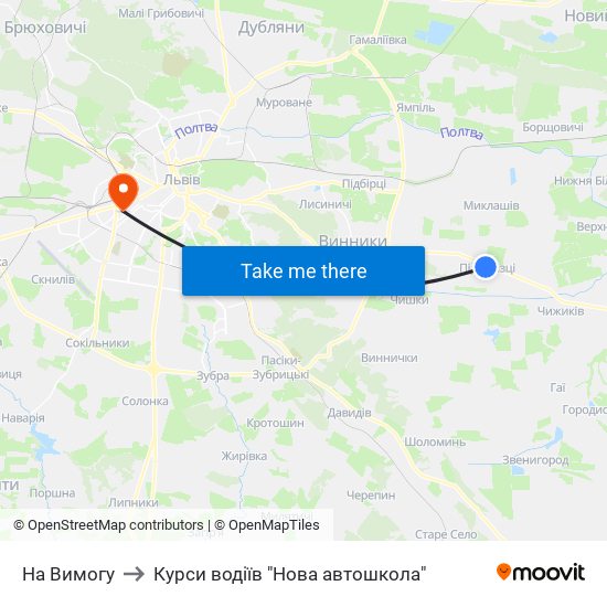 На Вимогу to Курси водіїв "Нова автошкола" map