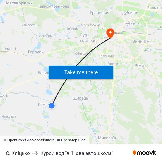 С. Кліцько to Курси водіїв "Нова автошкола" map