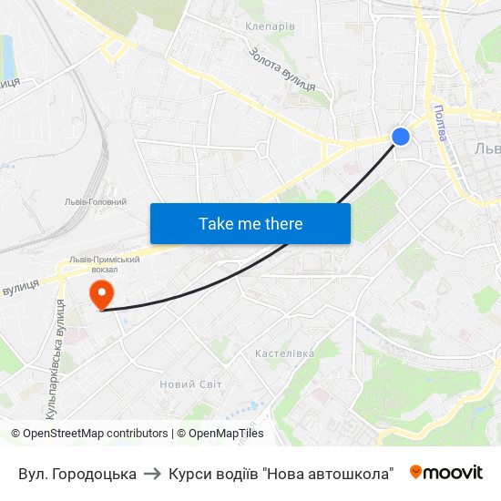 Вул. Городоцька to Курси водіїв "Нова автошкола" map