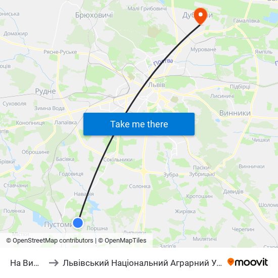 На Вимогу to Львівський Національний Аграрний Університет map