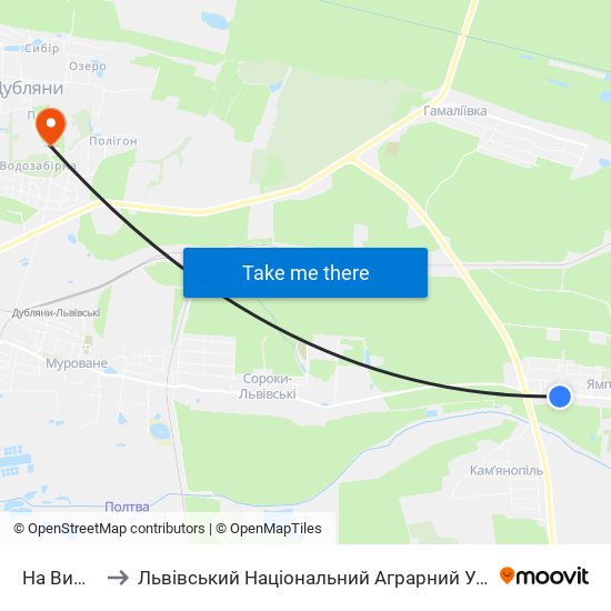 На Вимогу to Львівський Національний Аграрний Університет map