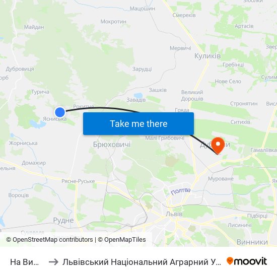 На Вимогу to Львівський Національний Аграрний Університет map