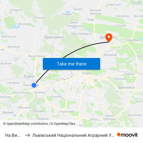 На Вимогу to Львівський Національний Аграрний Університет map