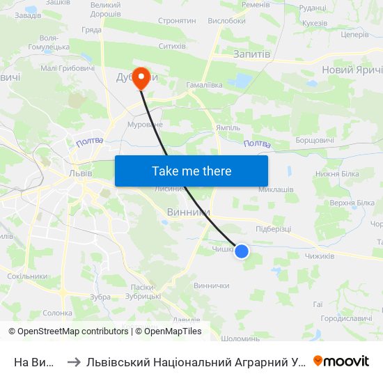 На Вимогу to Львівський Національний Аграрний Університет map