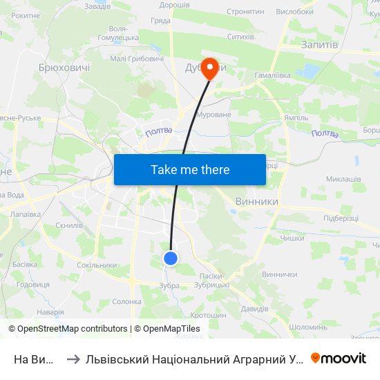 На Вимогу to Львівський Національний Аграрний Університет map