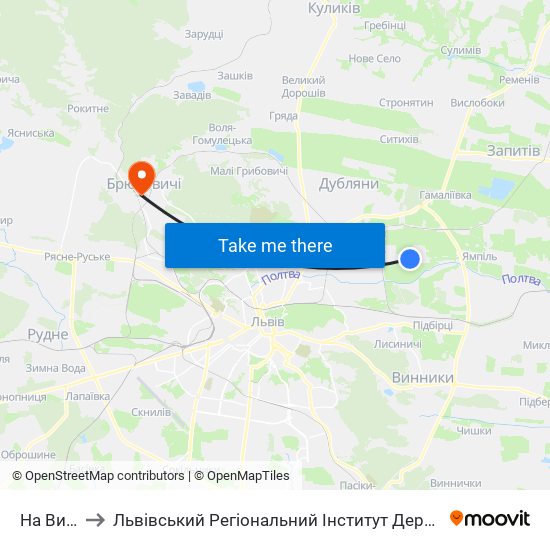 На Вимогу to Львівський Регіональний Інститут Державного Управління map