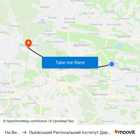 На Вимогу to Львівський Регіональний Інститут Державного Управління map