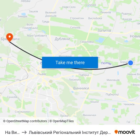 На Вимогу to Львівський Регіональний Інститут Державного Управління map