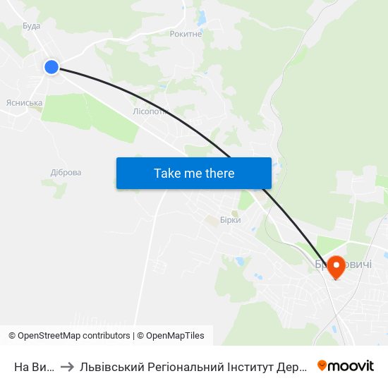 На Вимогу to Львівський Регіональний Інститут Державного Управління map