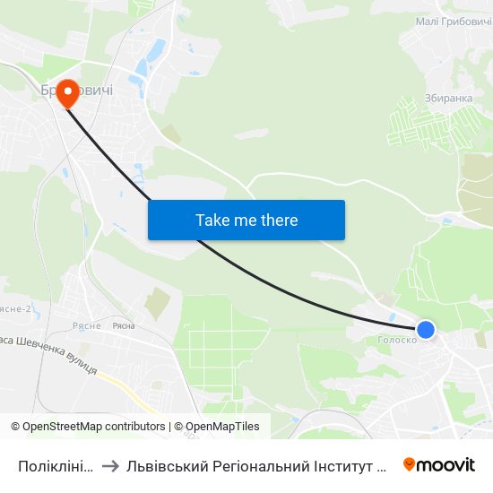 Поліклініка Умвс to Львівський Регіональний Інститут Державного Управління map