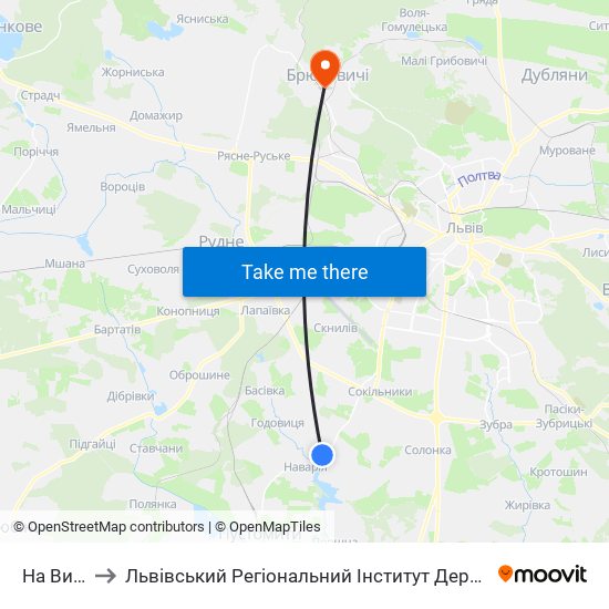 На Вимогу to Львівський Регіональний Інститут Державного Управління map