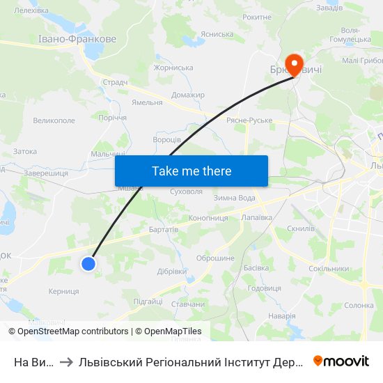 На Вимогу to Львівський Регіональний Інститут Державного Управління map