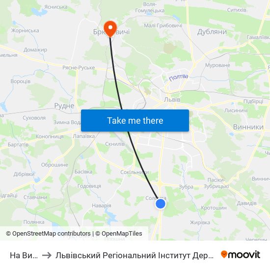 На Вимогу to Львівський Регіональний Інститут Державного Управління map