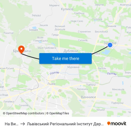 На Вимогу to Львівський Регіональний Інститут Державного Управління map