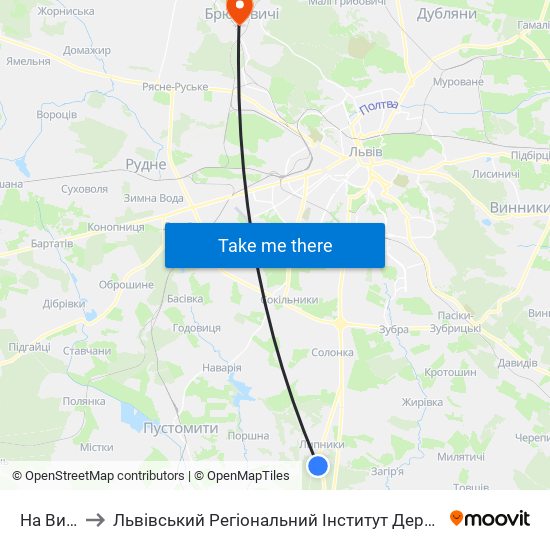 На Вимогу to Львівський Регіональний Інститут Державного Управління map