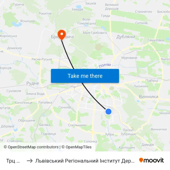 Трц Шувар to Львівський Регіональний Інститут Державного Управління map
