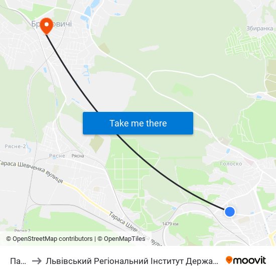 Панча to Львівський Регіональний Інститут Державного Управління map