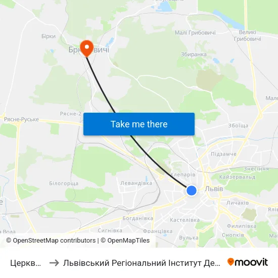 Церква Анни to Львівський Регіональний Інститут Державного Управління map