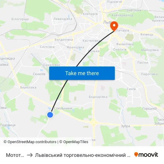 Мототрек to Львівський торговельно-економічний університет map