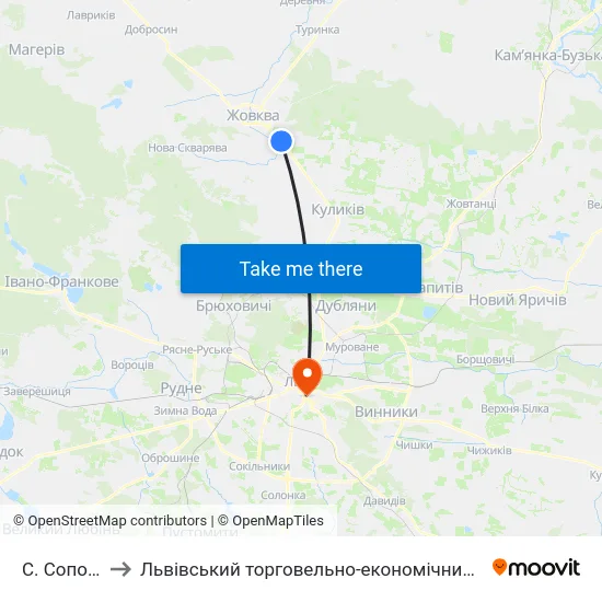 С. Сопошин to Львівський торговельно-економічний університет map