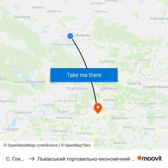 С. Глинськ to Львівський торговельно-економічний університет map