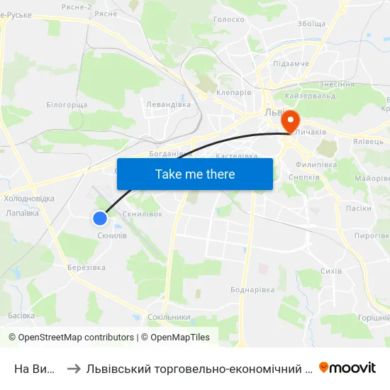 На Вимогу to Львівський торговельно-економічний університет map