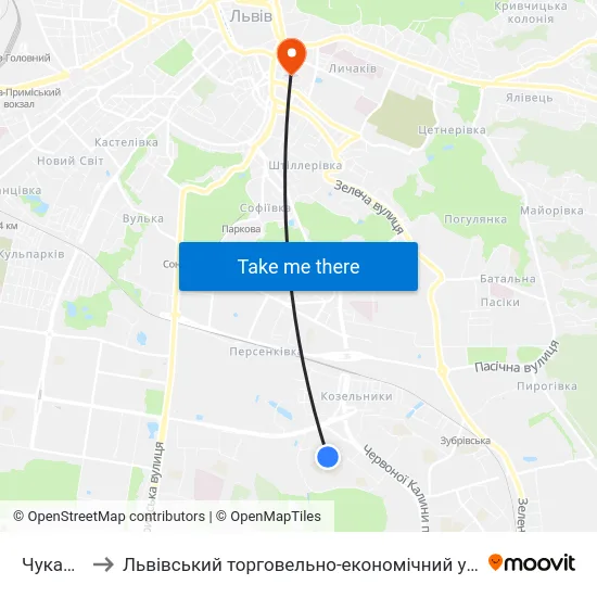 Чукаріна to Львівський торговельно-економічний університет map