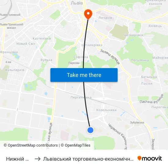 Нижній Шувар to Львівський торговельно-економічний університет map