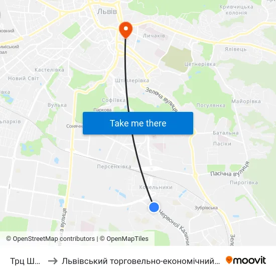 Трц Шувар to Львівський торговельно-економічний університет map