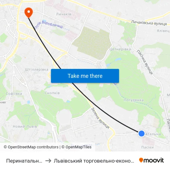 Перинатальний Центр to Львівський торговельно-економічний університет map