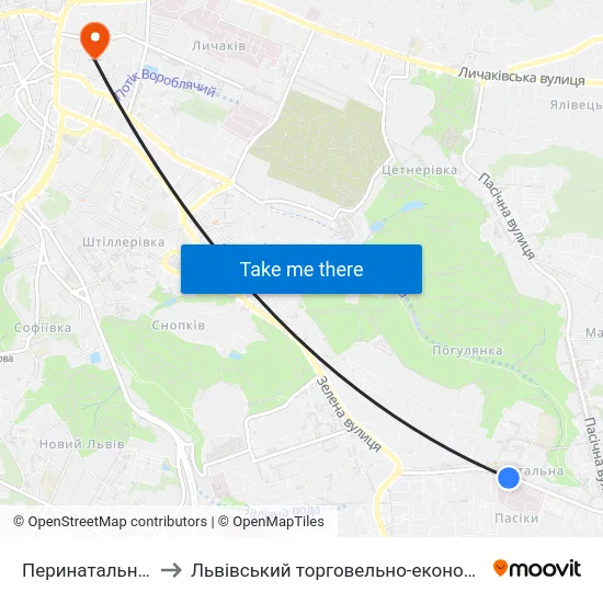 Перинатальний Центр to Львівський торговельно-економічний університет map