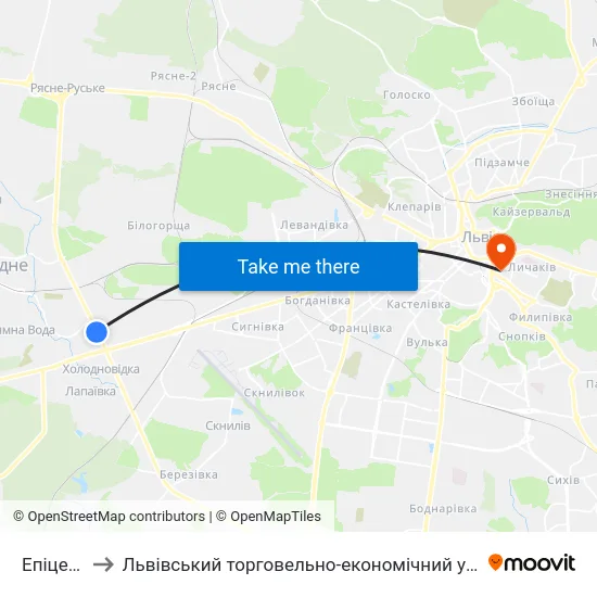 Епіцентр to Львівський торговельно-економічний університет map