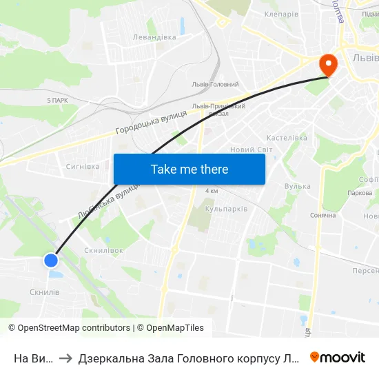На Вимогу to Дзеркальна Зала Головного корпусу ЛНУ ім. Івана Франка map