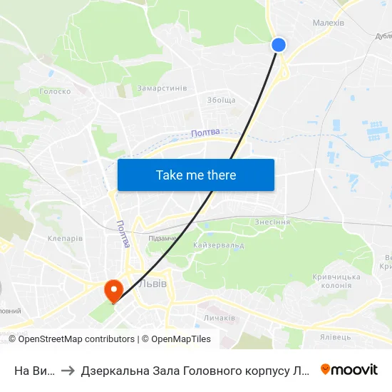 На Вимогу to Дзеркальна Зала Головного корпусу ЛНУ ім. Івана Франка map