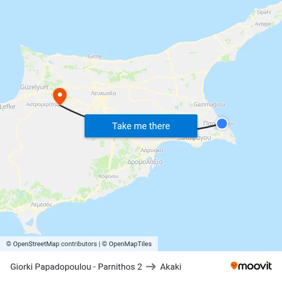 Giorki Papadopoulou - Parnithos 2 to Akaki map