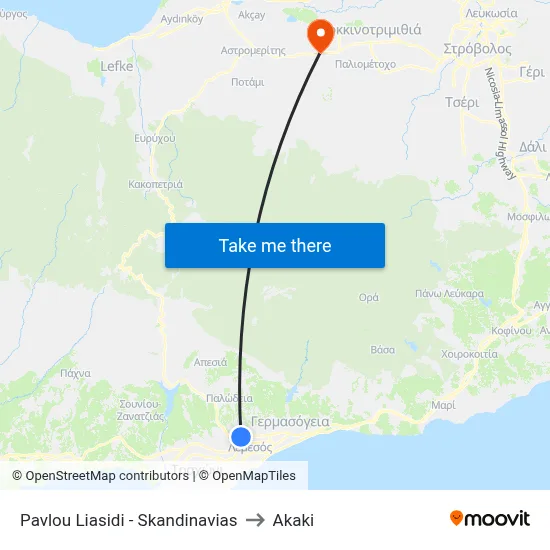 Pavlos Liasidis - Scandinavia to Akaki map