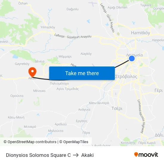 Dionysios Solomos Square C to Akaki map