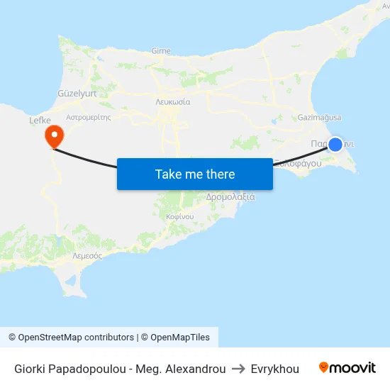 Giorki Papadopoulou - Meg. Alexandrou to Evrykhou map
