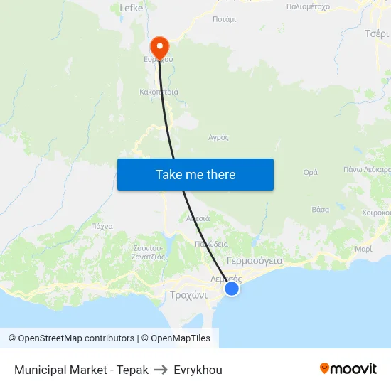 Municipal Market - Tepak to Evrykhou map