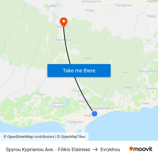 Spyrou Kyprianou Avenue - Filikis Etaireias to Evrykhou map
