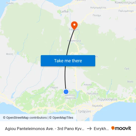 Agiou Panteleimonos Avenue - 3rd Pano Kyvides 2 to Evrykhou map