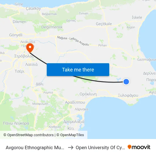 Avgorou Ethnographic Museum to Open University of Cyprus map