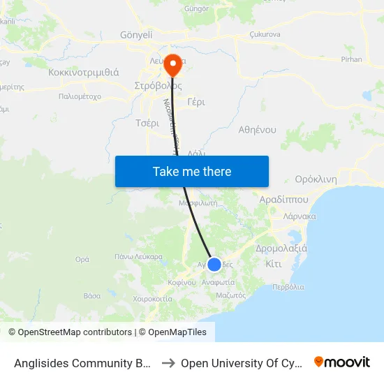 Anglisides Comm. Board to Open University of Cyprus map