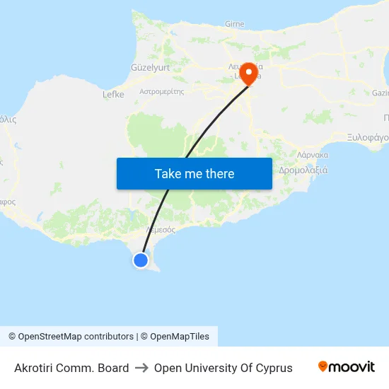 Akrotiri Comm. Board to Open University of Cyprus map