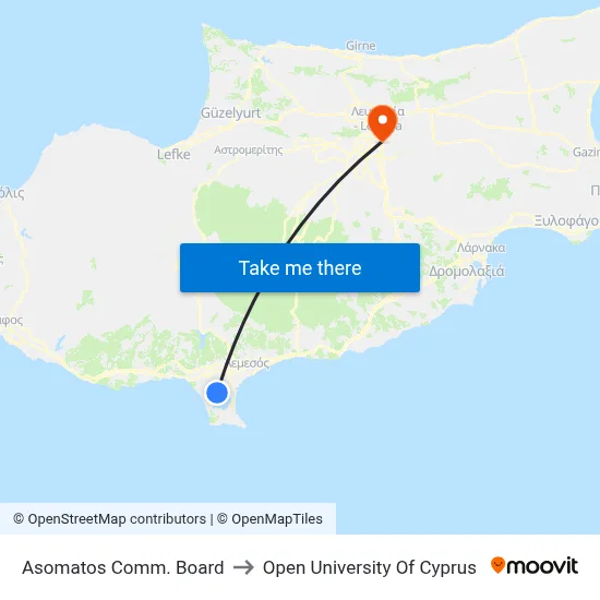 Asomatos Comm. Board to Open University of Cyprus map