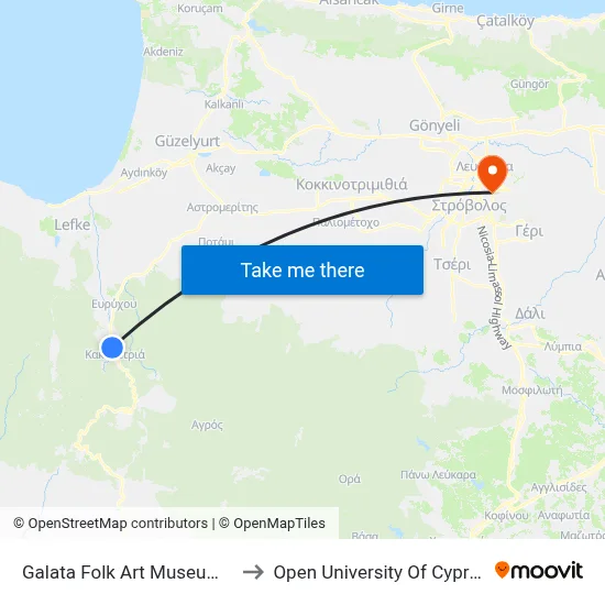 Galata Folk Art Museum to Open University of Cyprus map