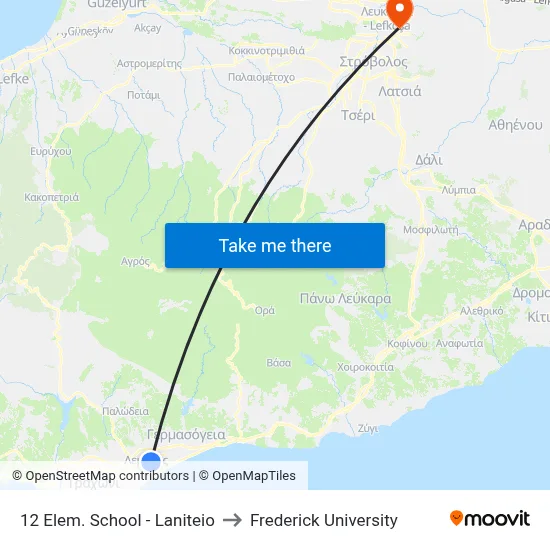 12 Elem. School - Laniteio to Frederick University map
