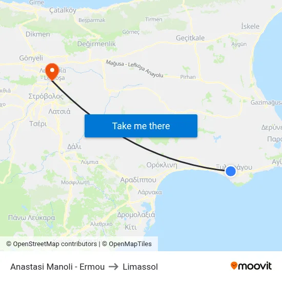Anastasis Manolis - Hermes to Limassol map