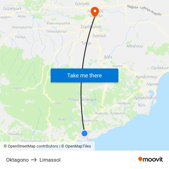 Oktagono to Limassol map
