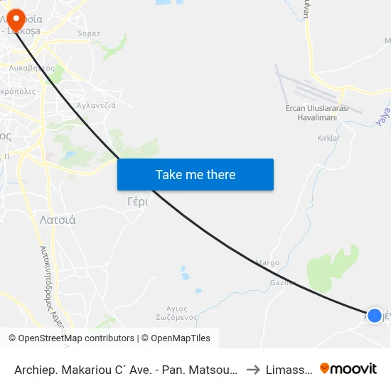 Archbishop Makarios III Ave. - Pan. Matsouka to Limassol map